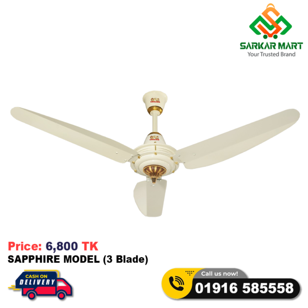 SAPPHIRE MODEL (3 Blade) GFC PAK CELLING FAN