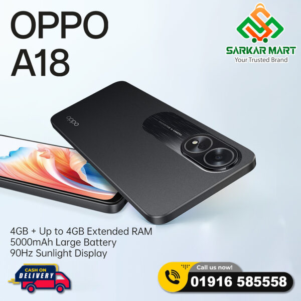 OPPO A18 4GB+128GB (Official)