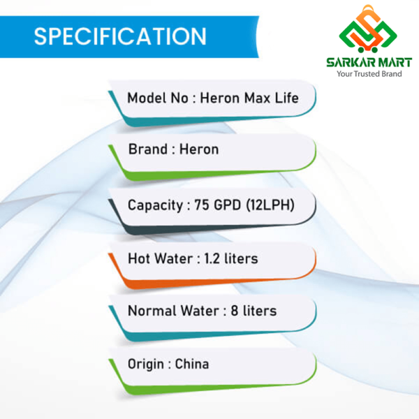 Heron Max Life Hot-Cold & Normal RO Water Purifier - Image 4