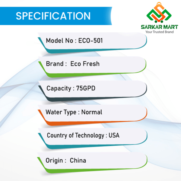 Eco fresh 501 Water Purifier - Image 3