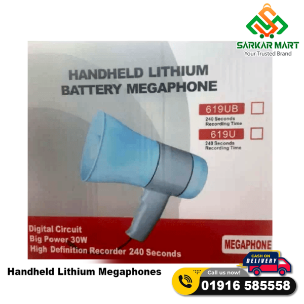 Hand Mike Handheld Lithium 619UB / 619U Megaphone - Image 2