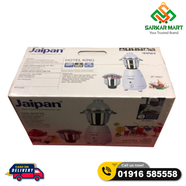 Jaipan Hotel King 1400 WATT Mixer Grinder (2 Jars) INDIA - Image 3