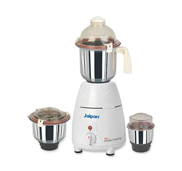 Jaipan 850 Watt Family Mate Mixer Grinder (White) 3 Jars