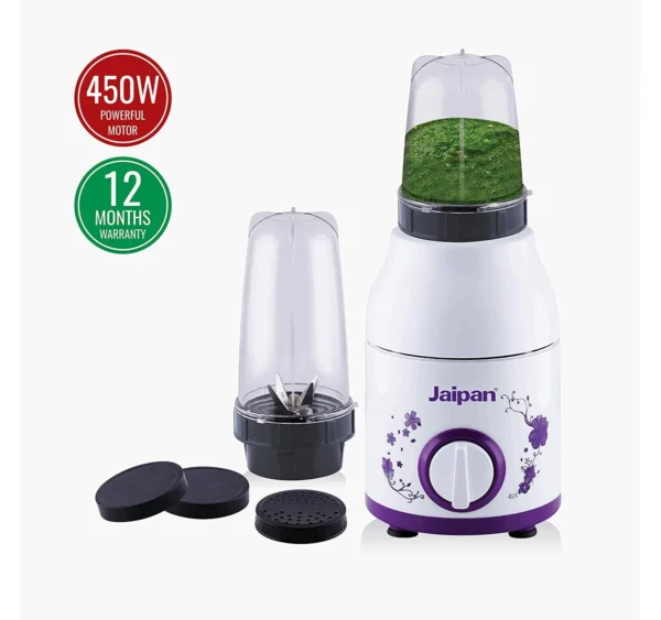 Jaipan Nutri Maxx 450 W Mixer Grinder (White) - Image 4