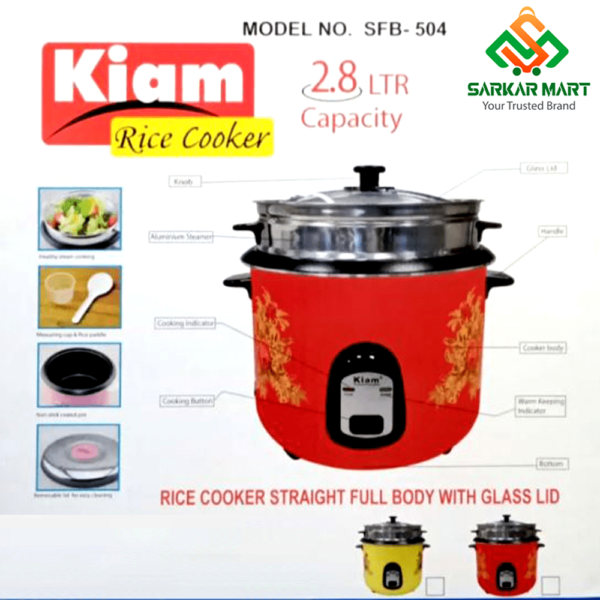 Kiam 2.8 liter Stainless Steel + Non-Stick (SFB-5704) - Image 2