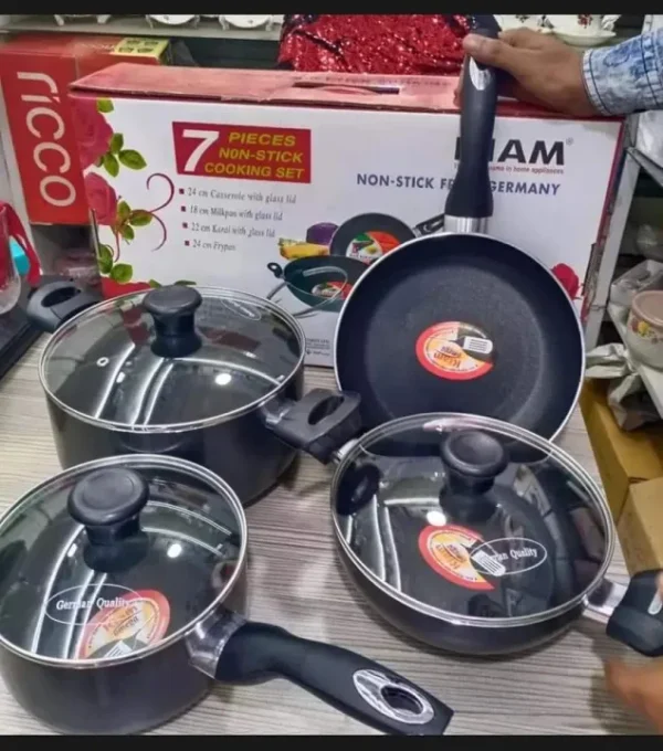 Kiam 7 PCS Non-Stick Cookware set - Nonstickfrypan - Image 2