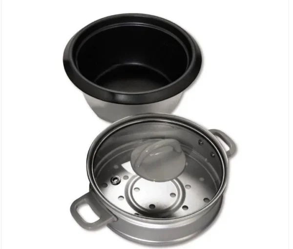 Kiam DRC 9704 2.8 liter Stainless Steel + Non-Stick Double Pot Rice Cooker - Image 3