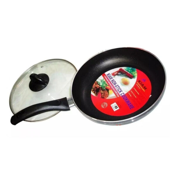 Kiam Non Stick Fry Pan With Glass Lid 28 Cm