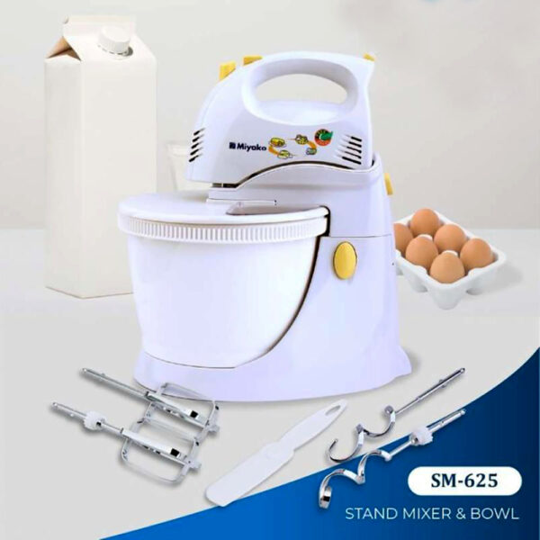 Miyako SM-625 Electric Beater or Stand Mixer Machine with Bowl. - Image 2