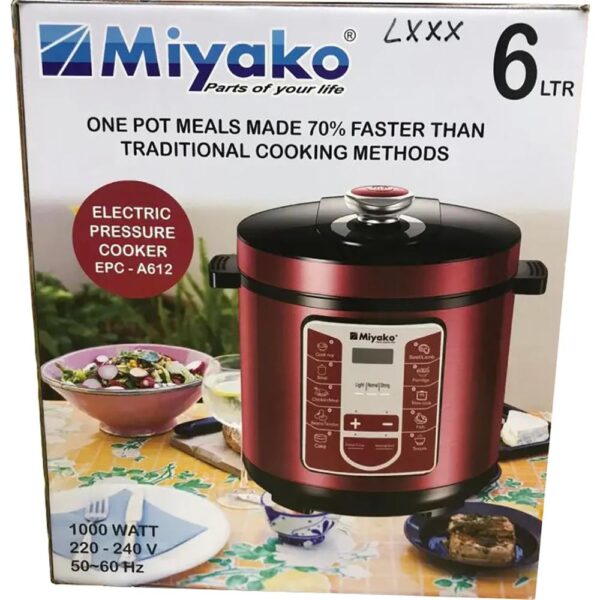 Miyako 6Liter Electric Pressure Cooker EPC-612 - Image 2