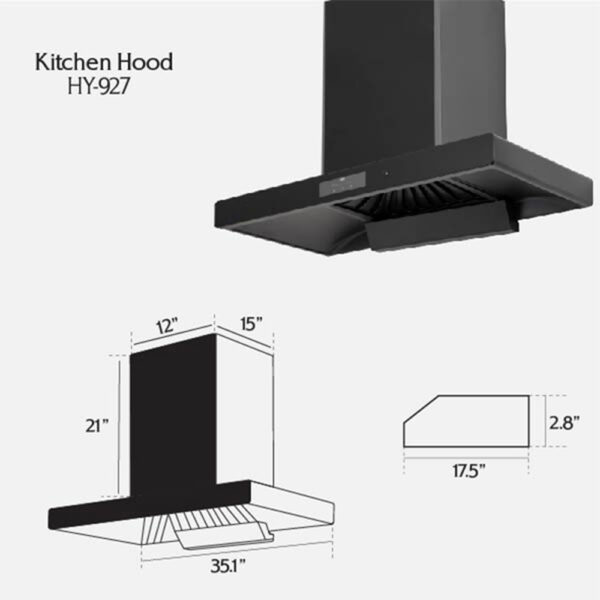 Miyako Kitchen Hood HY-927 - Image 2