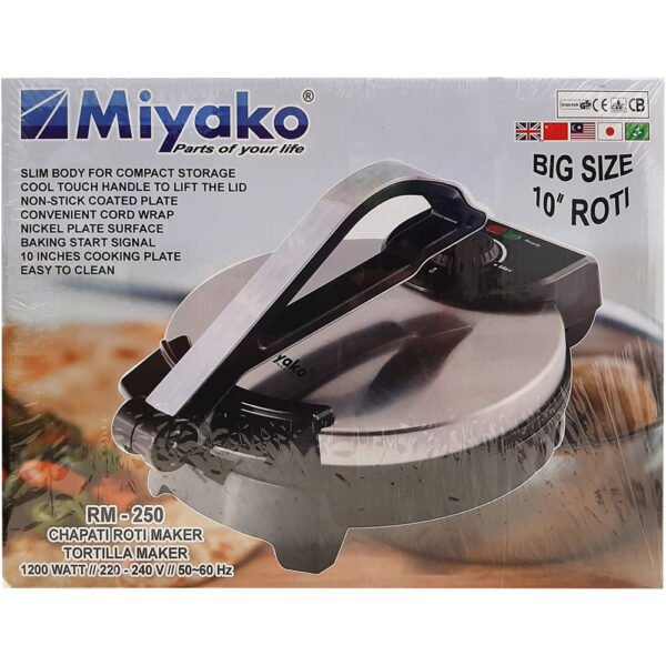 Miyako Electric Roti Maker RM-250 Big Size 10inch - Image 2