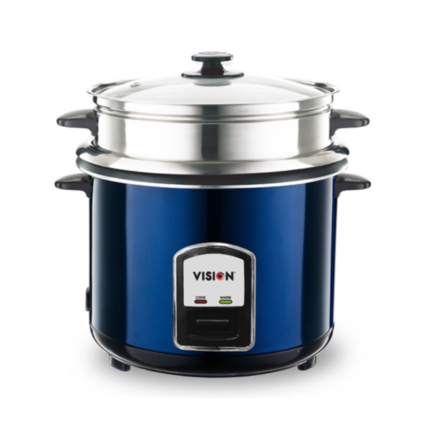 VISION 3.0 Liter Rice Cooker 50-05 Double Pot Stainless Steel Blue