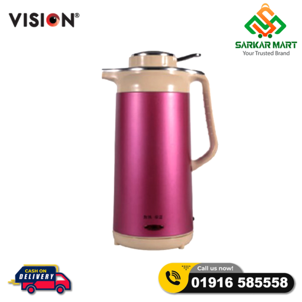 Vision Electric Kettle 2 Litre VIS-EK-015 Heavy Flask Pink