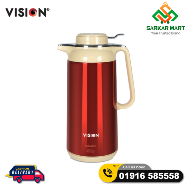 Vision Electric Kettle 2 Litre VIS-EK-015 Heavy Flask RED