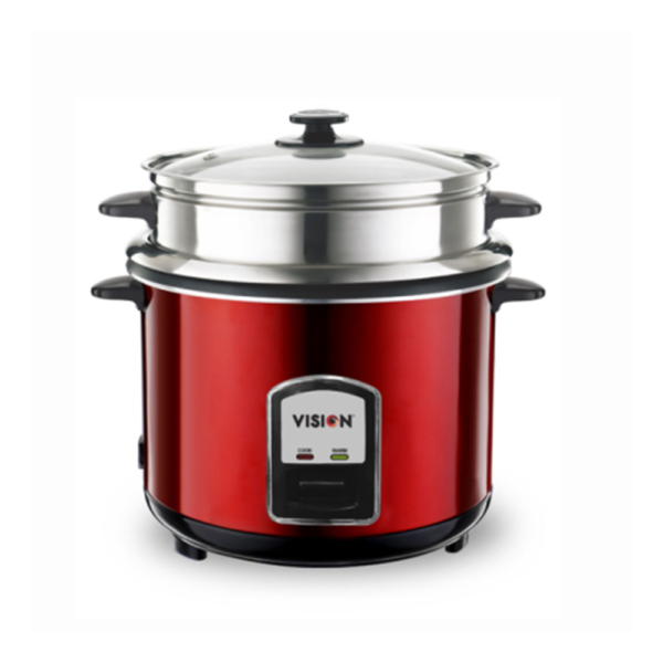 VISION 3.0 Liter Rice Cooker REL-50-05 Stainless Steel Single Pot Regular Red