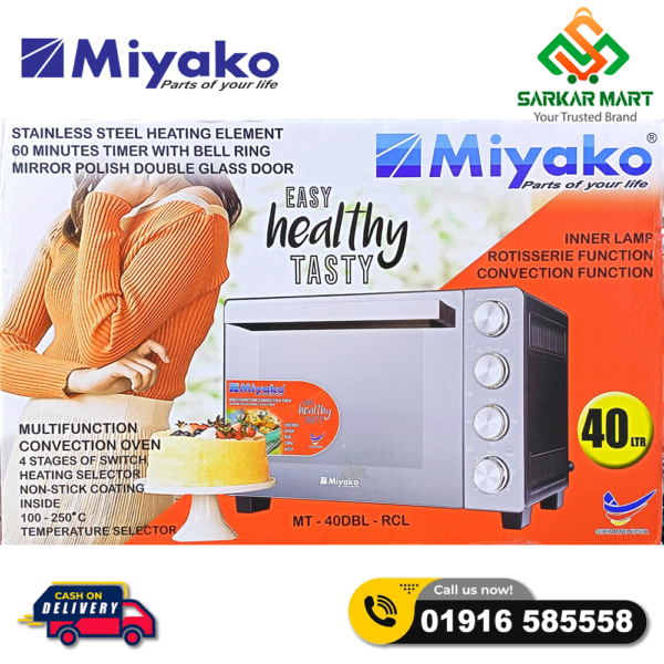 Miyako Electric Oven 40 DBL (40 Ltr) - Image 2