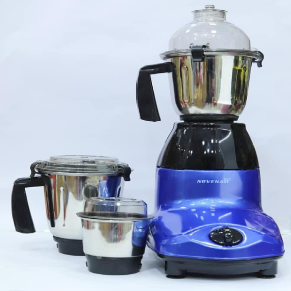 Novena 3 In 1 Mixer Grinder and Blender 900W - Black and Blue - Image 2