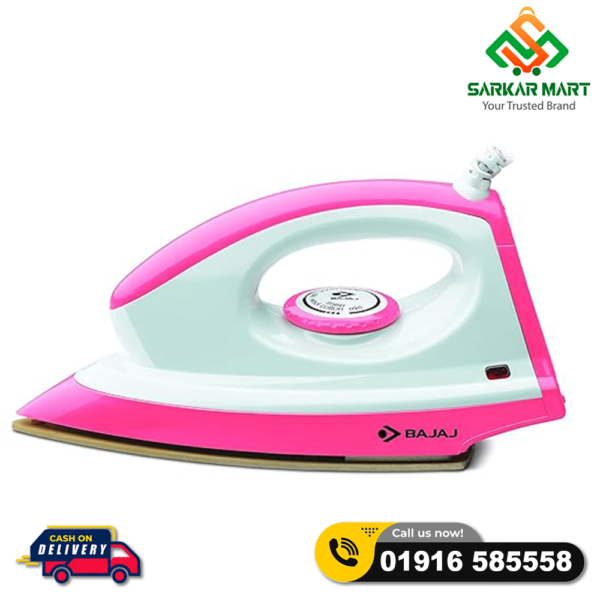 Bajaj Majesty Canvas Pink 1000Watts Dry Iron - Image 2