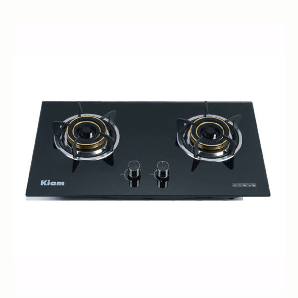 Kiam Glass LPG Gas Stove Double Burner G-3000