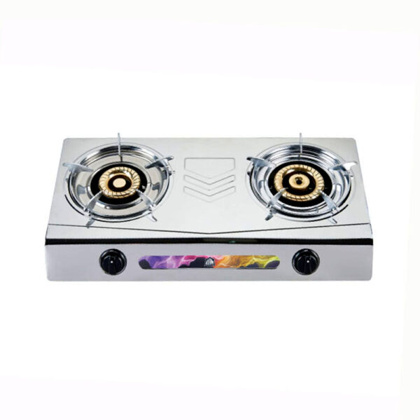 Kiam Gas Stove Stainless Steel-Double Burner- TSR 2040 (L.P.G)