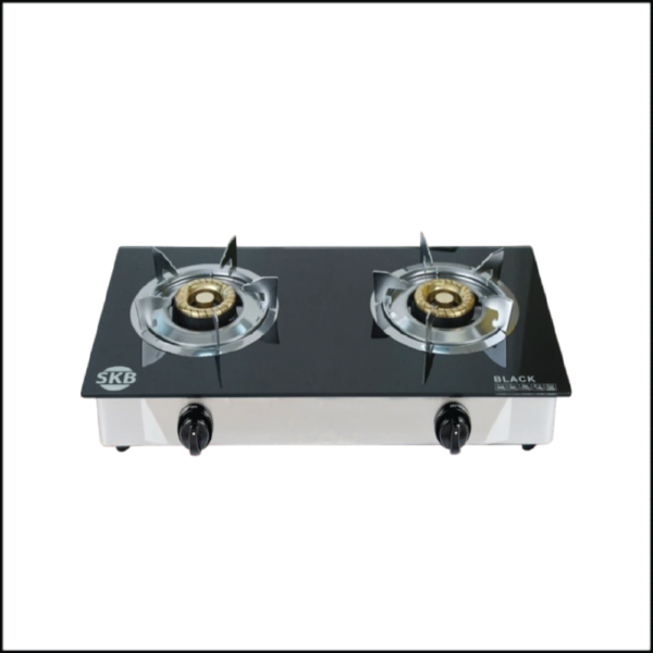 SKB Black Double Burner Gas Stove