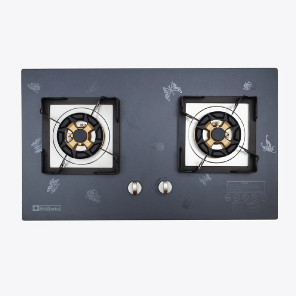 Red Swiss P04 Double Burner Gas Stove