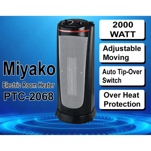 Miyako Electric Room Heater | PTC 2068 | 2000W - Image 2