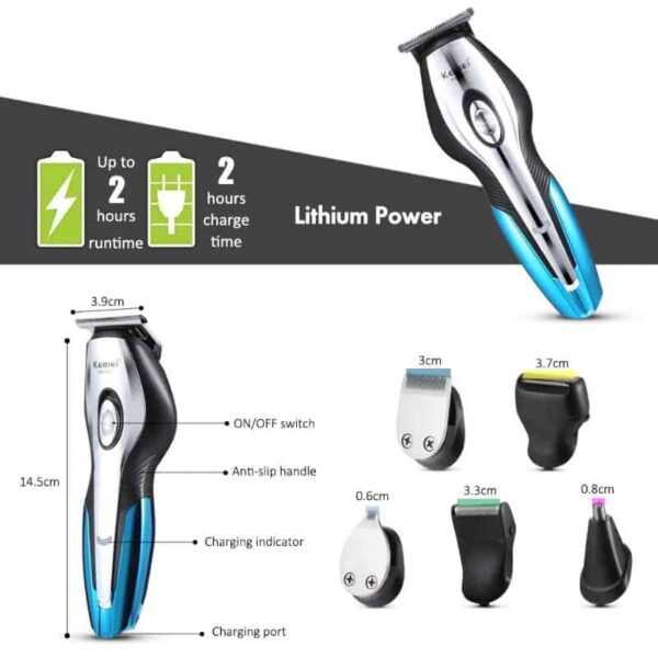 Kemei 11 In 1 Beard Trimmer & Amp Grooming KM-5031 - Image 4