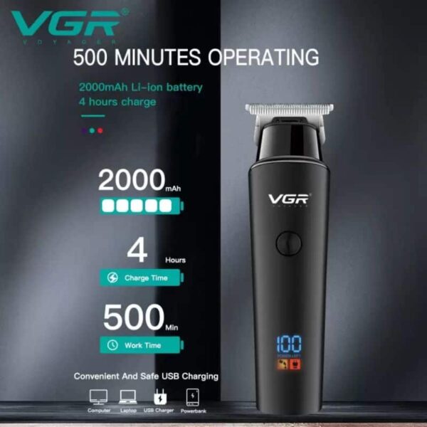 VGR V-937 Professional Corded & Cordless Hair Trimmer - Image 4